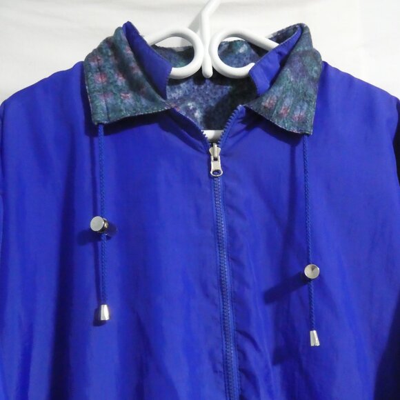 Vintage | OUTBROOK | ladies medium | Blue Reversible Nylon / Fleece Jacket - Picture 5 of 16